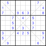 Судоку Х 9х9 #235 средний