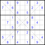 Судоку Х 9х9 #236 средний