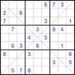 Судоку Х 9х9 #237 средний