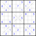 Судоку Х 9х9 #240 средний