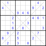 Судоку Х 9х9 #242 средний