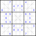 Судоку Х 9х9 #243 средний