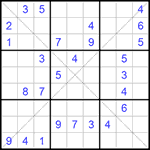 Судоку Х 9х9 #244 средний