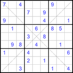 Судоку Х 9х9 #246 средний