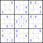 Судоку Х 9х9 #247 средний