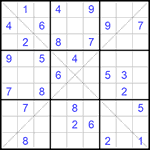 Судоку Х 9х9 #250 средний