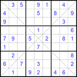 Судоку Х 9х9 #251 средний