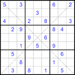 Судоку Х 9х9 #252 средний