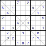 Судоку Х 9х9 #257 средний