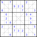 Судоку Х 9х9 #259 средний