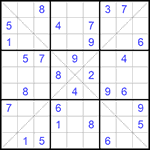 Судоку Х 9х9 #260 средний