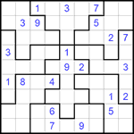Судоку-пазл 9х9 #225 очень трудный