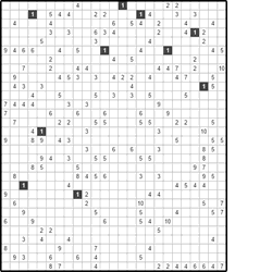 Филиппинский кроссворд #553 “Цветок” Филиппинский кроссворд #553 “Цветок”