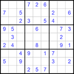 Судоку 9х9 #1070 легкий