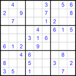 Судоку 9х9 #1072 легкий