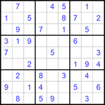 Судоку 9х9 #1073 легкий