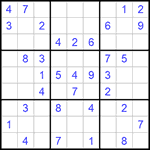 Судоку 9х9 #1085 легкий