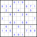 Судоку 9х9 #1087 легкий