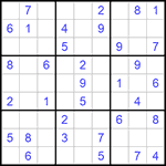 Судоку 9х9 #1090 легкий
