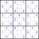 Судоку 9х9 #1096 легкий