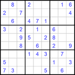 Судоку 9х9 #1100 легкий