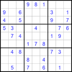 Судоку 9х9 #1101 легкий