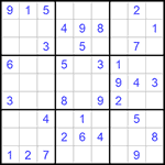 Судоку 9х9 #1128 легкий
