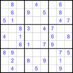 Судоку 9х9 #1130 легкий