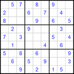 Судоку 9х9 #1141 легкий