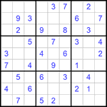 Судоку 9х9 #1144 легкий