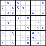 Судоку 9х9 #1145 легкий