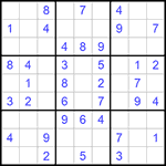 Судоку 9х9 #1150 легкий