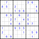 Судоку 9х9 #1151 легкий