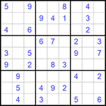 Судоку 9х9 #1152 легкий