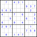 Судоку 9х9 #1154 легкий