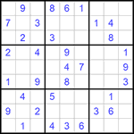 Судоку 9х9 #1158 легкий
