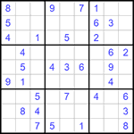 Судоку 9х9 #1160 легкий