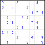 Судоку 9х9 #1020 средний