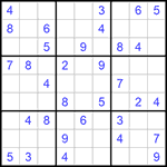 Судоку 9х9 #1027 средний