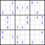 Судоку 9х9 #1051 средний