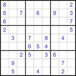 Судоку 9х9 #1052 средний