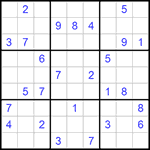 Судоку 9х9 #1054 средний