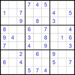 Судоку 9х9 #1064 средний
