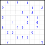 Судоку 9х9 #1078 средний