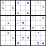 Судоку 9х9 #1084 средний