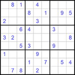 Судоку 9х9 #1087 средний