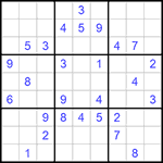 Судоку 9х9 #1088 средний