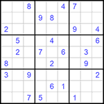 Судоку 9х9 #1095 средний
