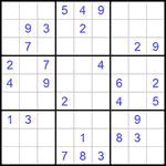 Судоку 9х9 #1096 средний