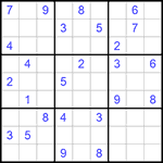 Судоку 9х9 #1124 средний